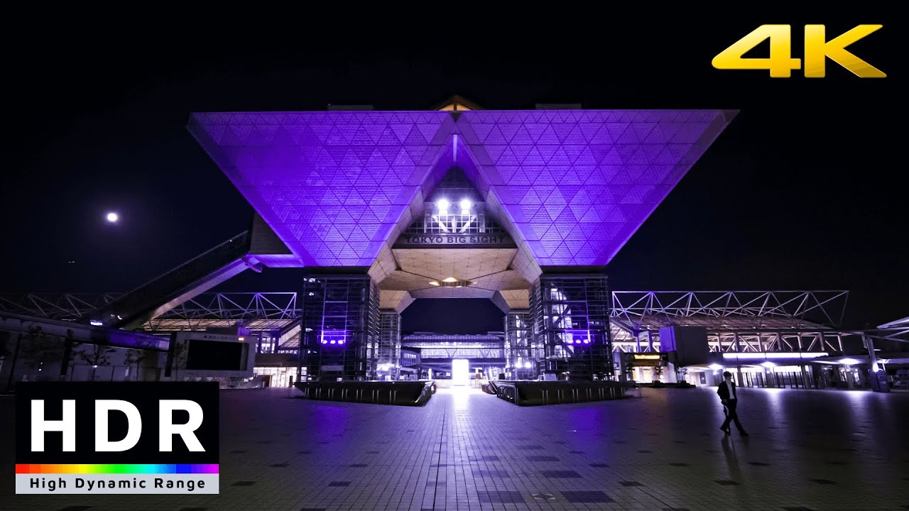 【4K HDR】Tokyo Night Walk - Odaiba to Ariake (東京散歩) - Fall 2020