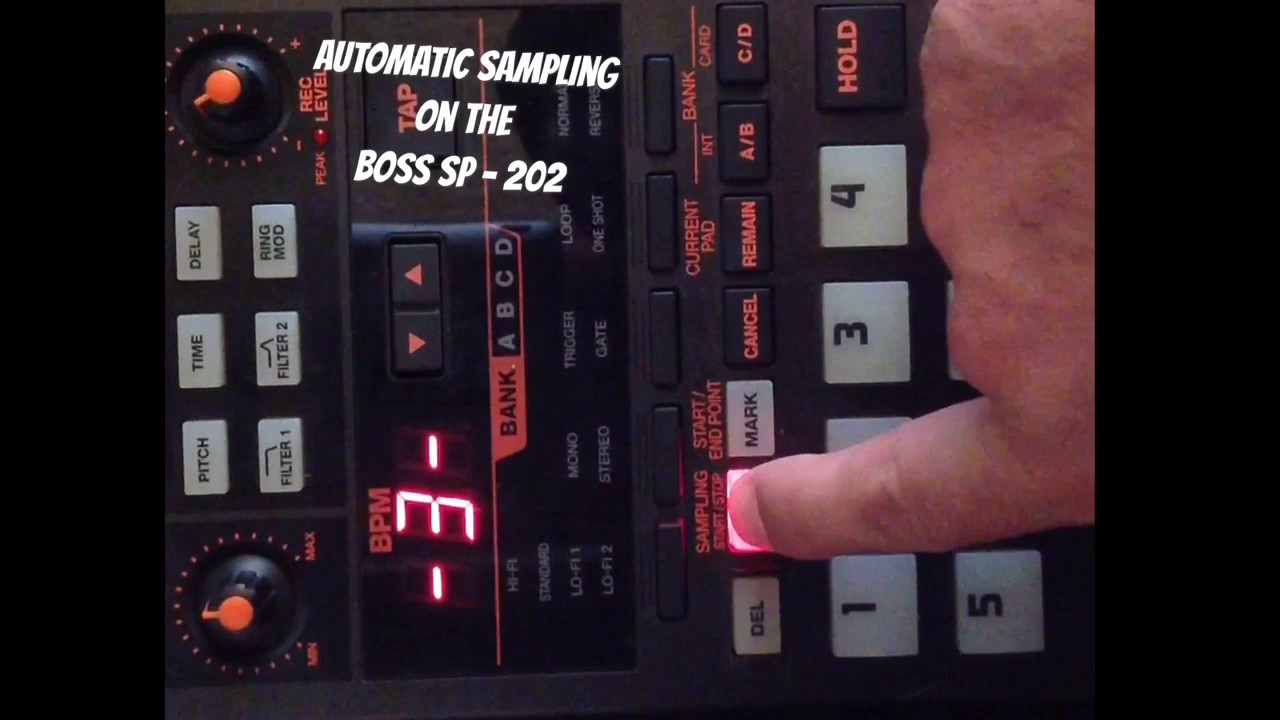 Bosss SP 202 Setting up auto tigger for sampling