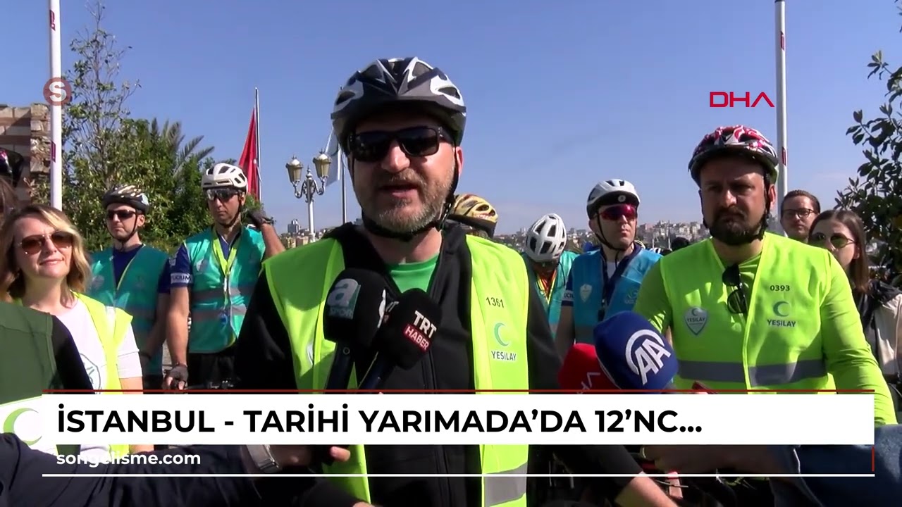 İstanbul - Tarihi Yarımada'da 12'nci Geleneksel Yeşilay Bisiklet turu