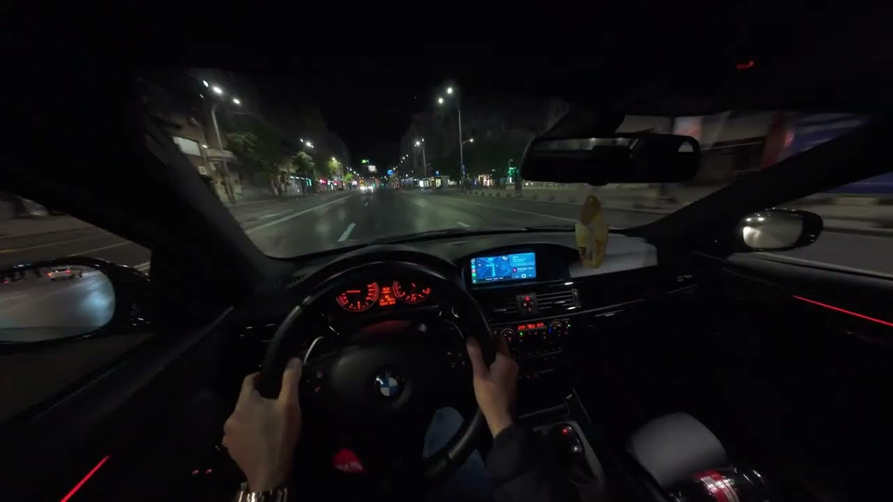 BMW 335i E92 POV Night Drive in Bucharest 4K