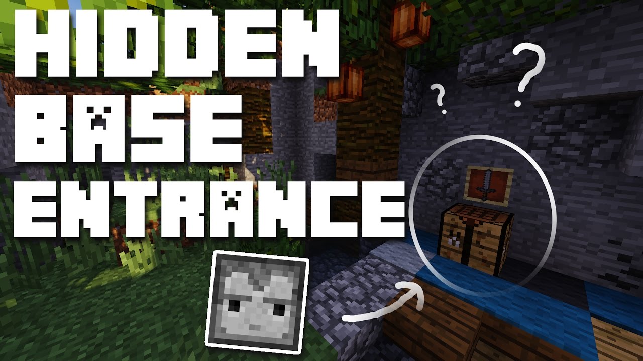 Minecraft: Hidden Base Entrance [1.11 Observer Block]