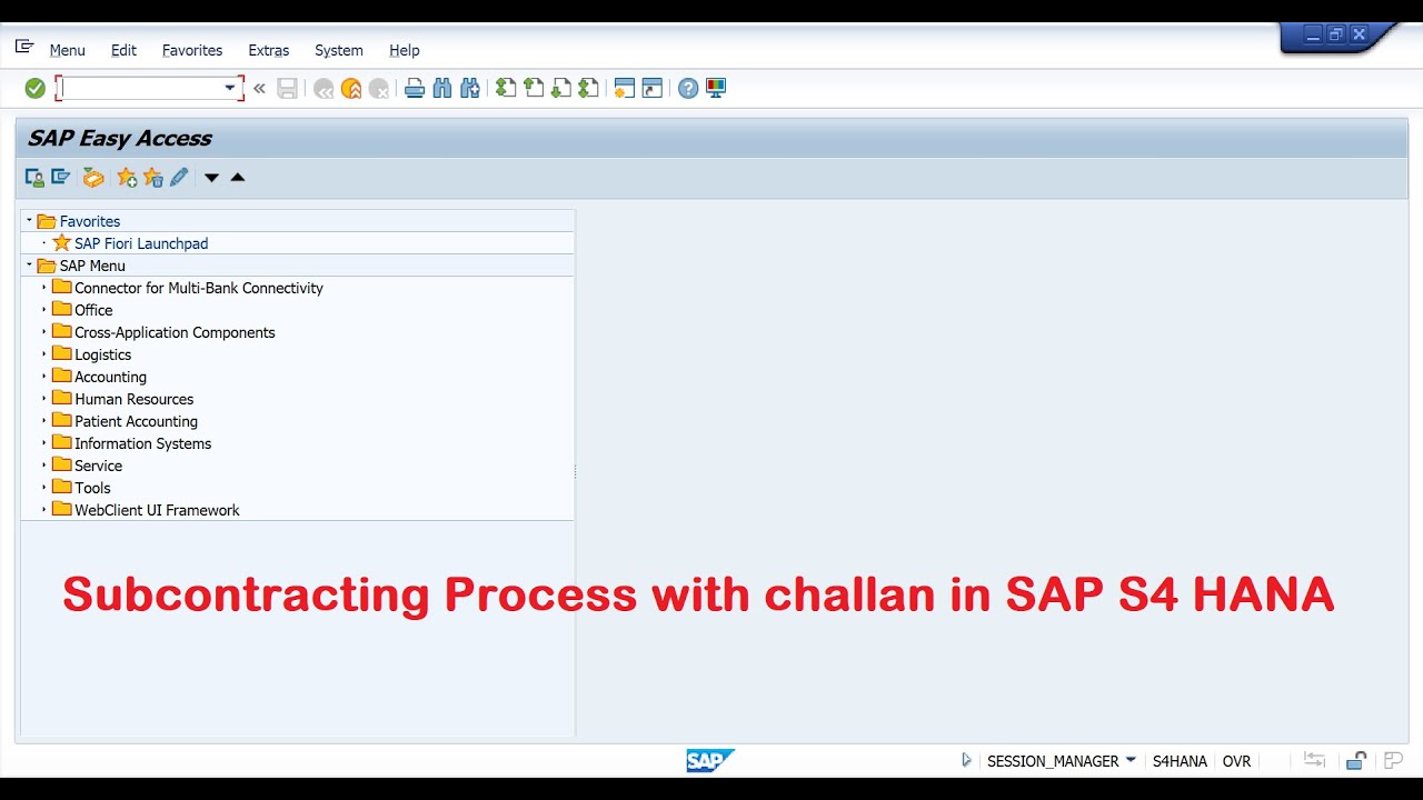 Subcontracting Process With Challan in SAP S4 HANA