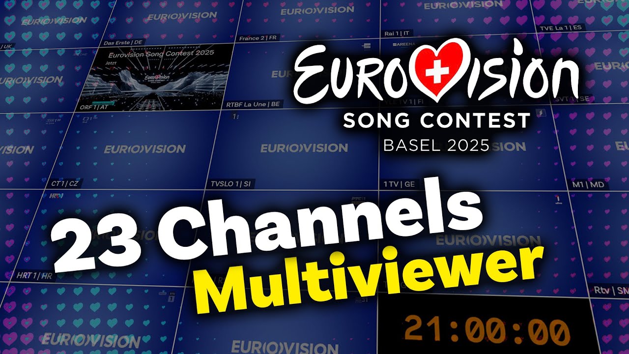 How TV stations join together for Eurovision – 23 channel multiviewer