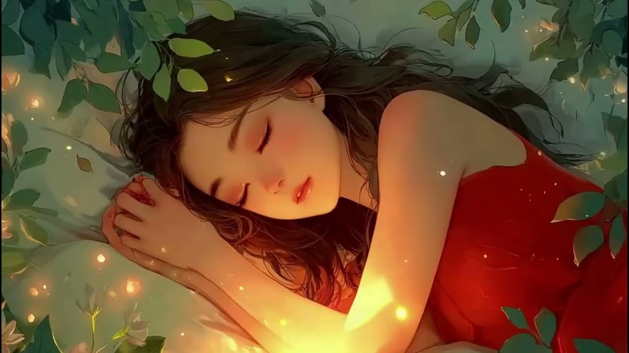 3 Hours of Soothing Sleep Music ✨ Aesthetic Anime Girl in a Magical Garden for Stress Relief