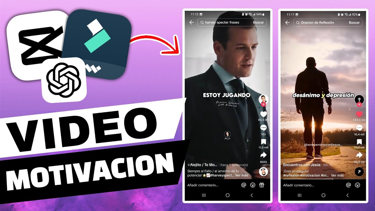 Como Hacer VIDEOS de MOTIVACION para TikTok desde M&oacute;vil 🍏📱2024