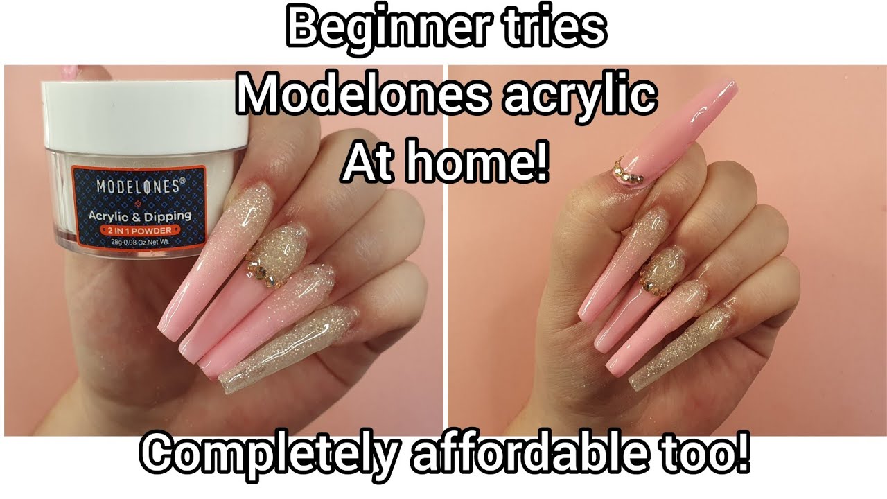 Beginner reviews MODELONES acrylic 2in1 powder! Completely affordable Acrylic!