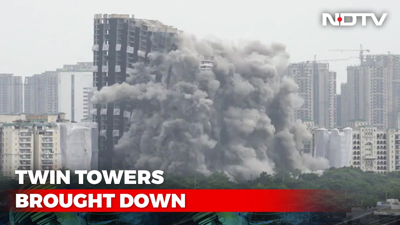 Watch: Noida Twin Towers Brought Down By Massive Blast
