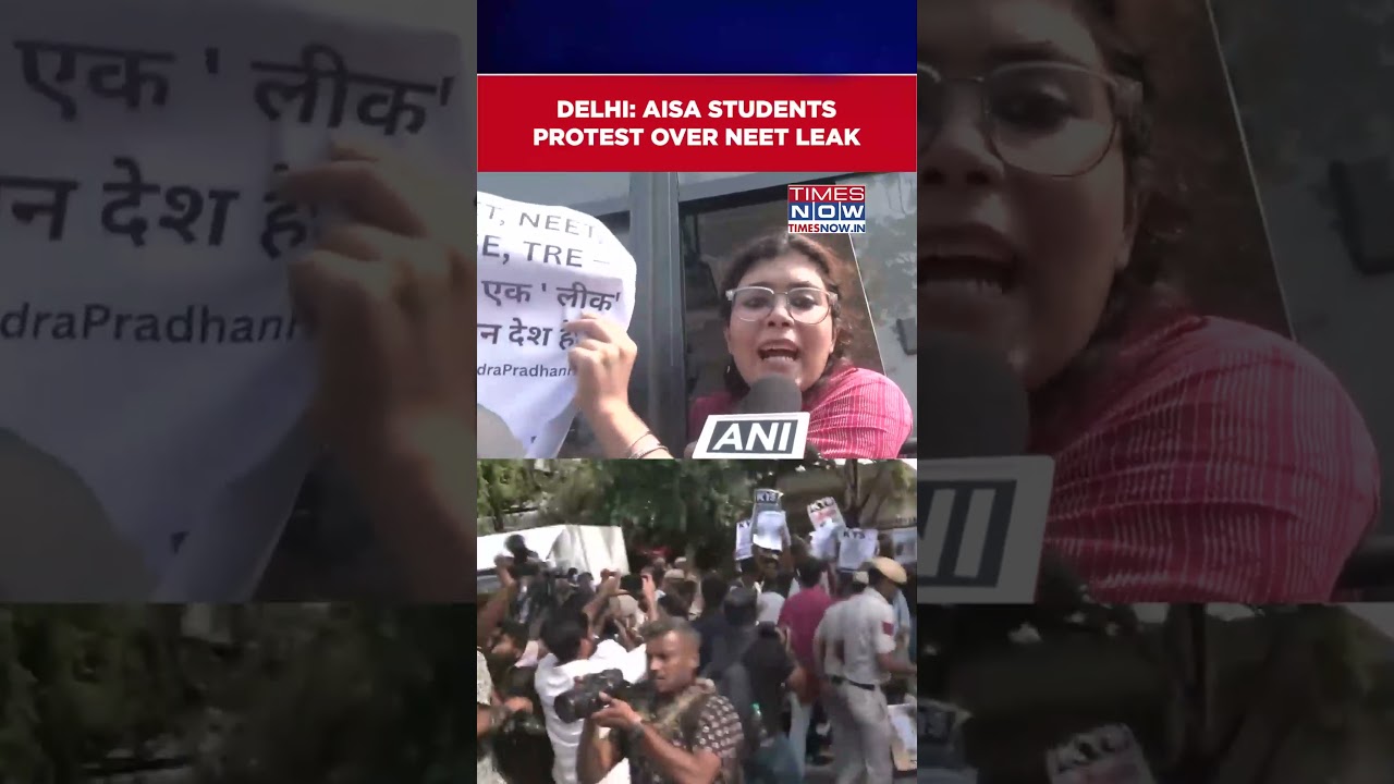 Delhi: All India Students' Association (AISA) Students Protest Over NEET UG 2026 Paper Leak #shorts