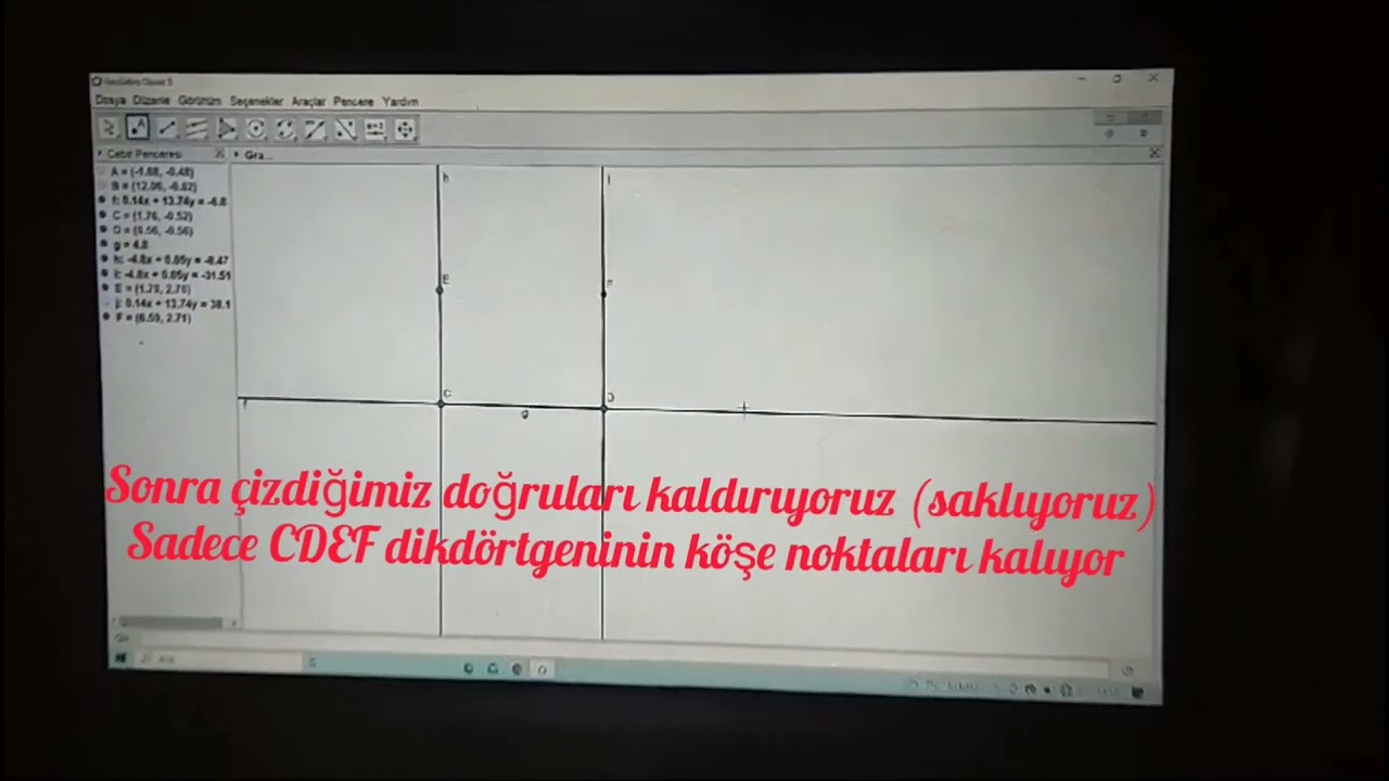 Geogebra Dikdörtgen çizimi