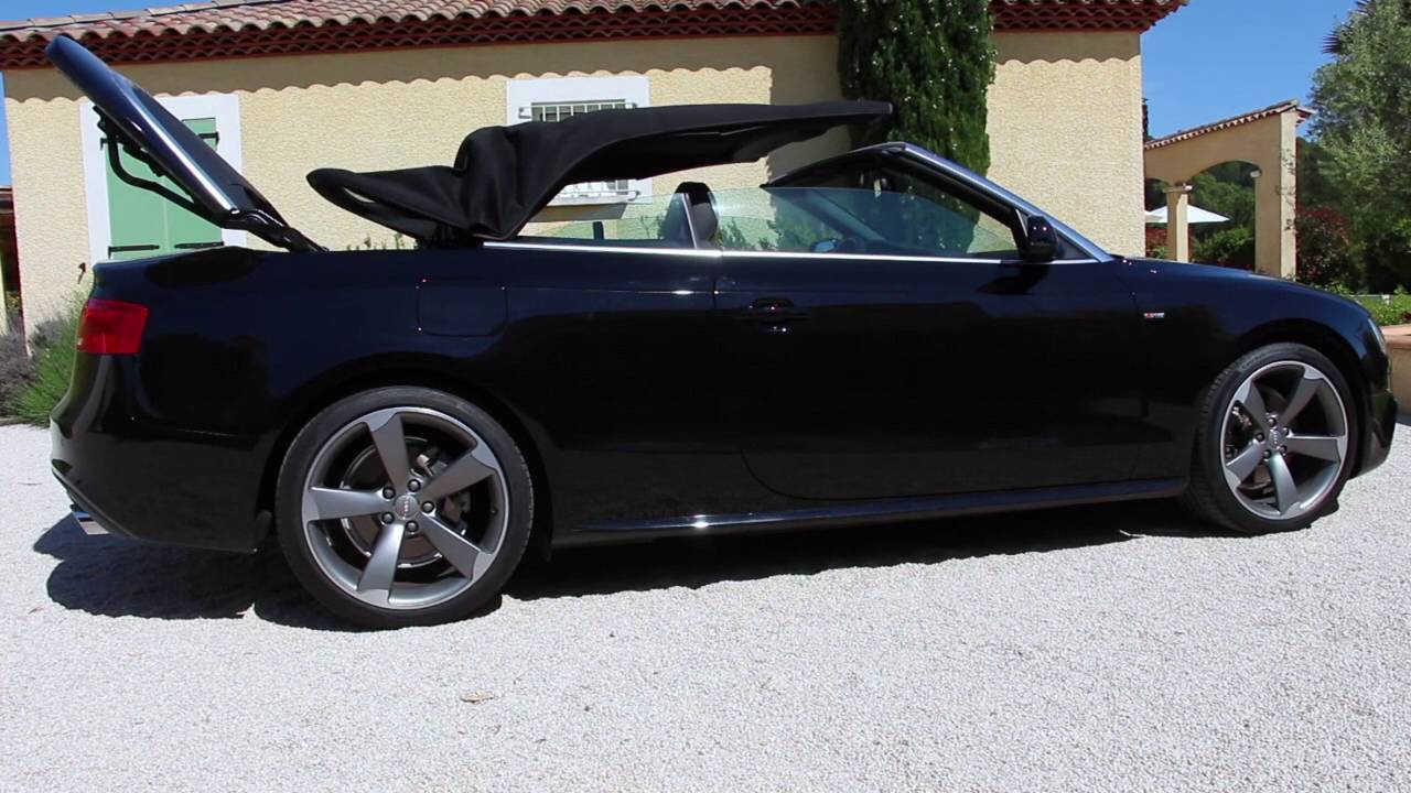 Audi A5 Cabriolet :  ouverture de la capote