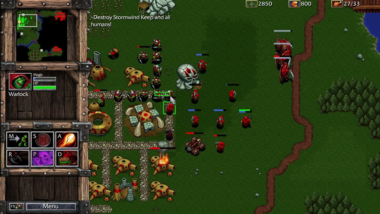 Warcraft 1 Remastered Campaign No Commentary Stormwind Keep