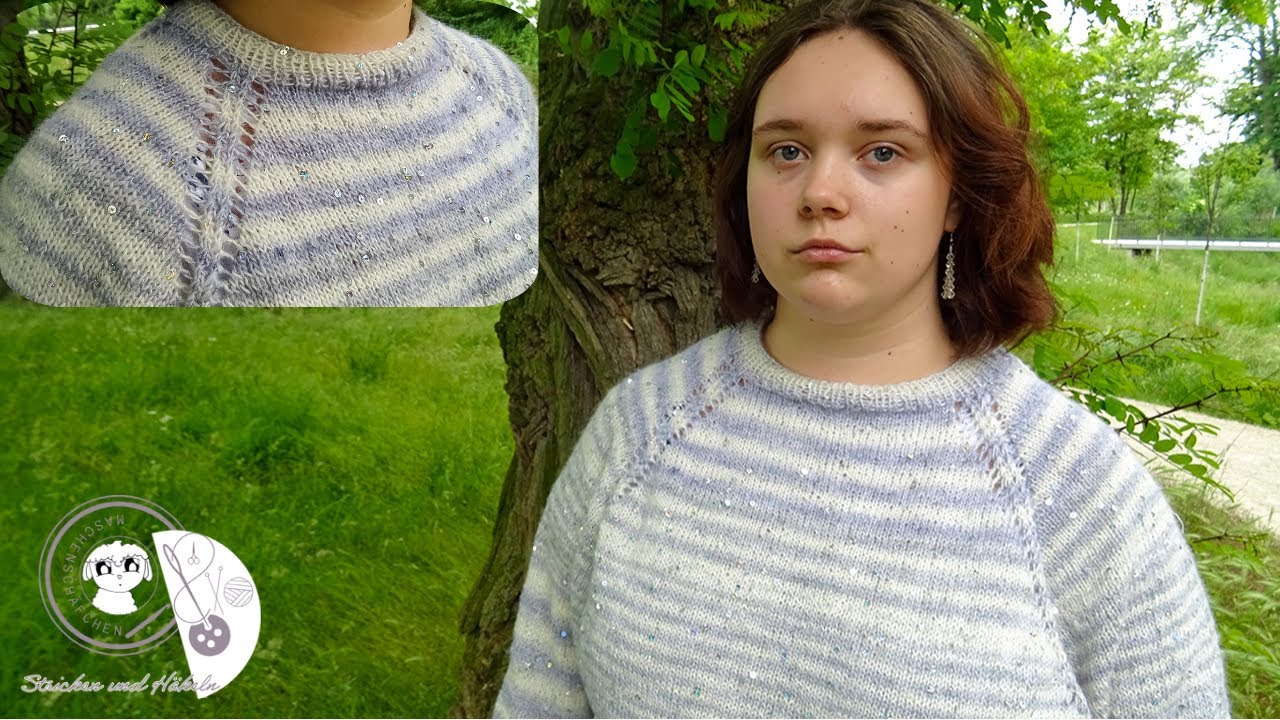 Pullover stricken  / RVO stricken /  Sternenleuchten / Zunahmen und Körper / Maschenschäfchen