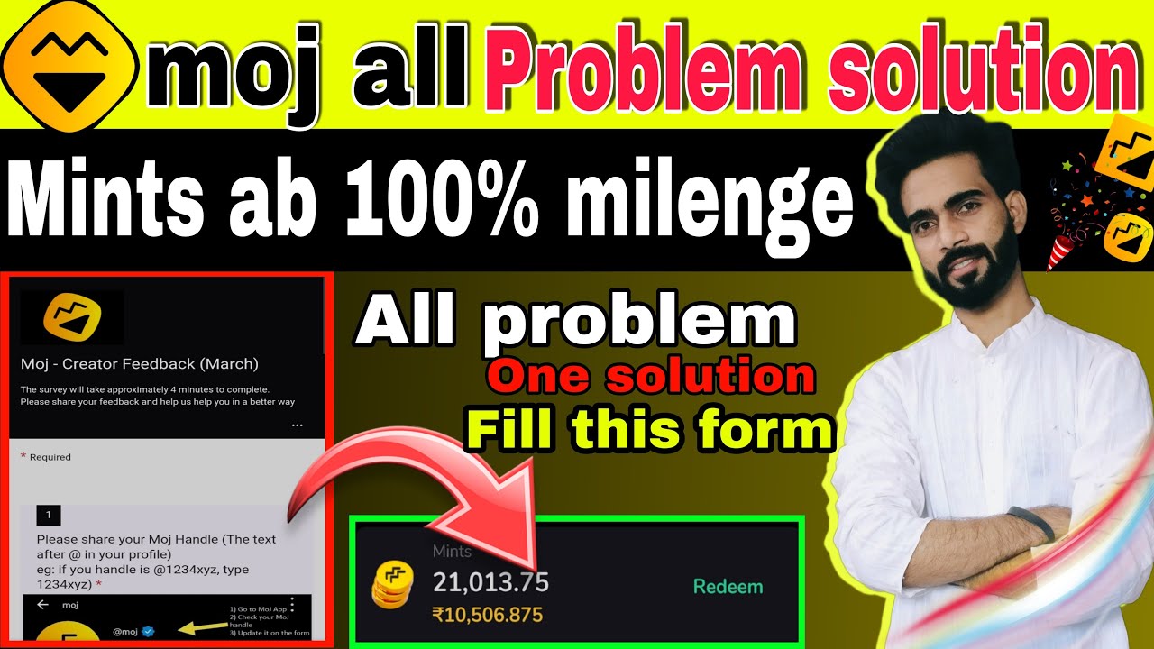 Moj problem solve kaise kare | moj buddy complain and mints form fill up | moj feedback from 2023