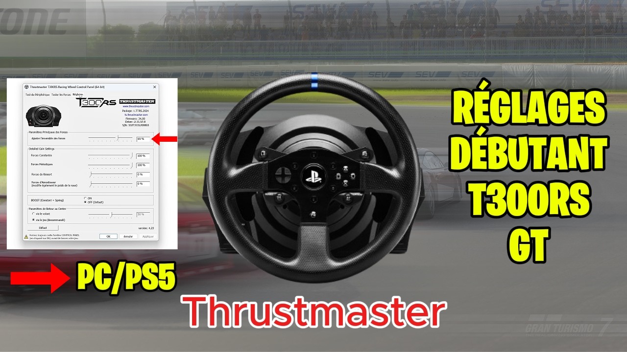 RÉGLAGES T300RS GT DÉBUTANT Gran Turismo 7 PS5 Force Feedback (GUIDE 2026) #gt7 #thrustmaster