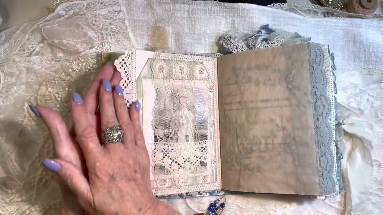 Vintage Shabby Chic French Blue junk journal 3.0
