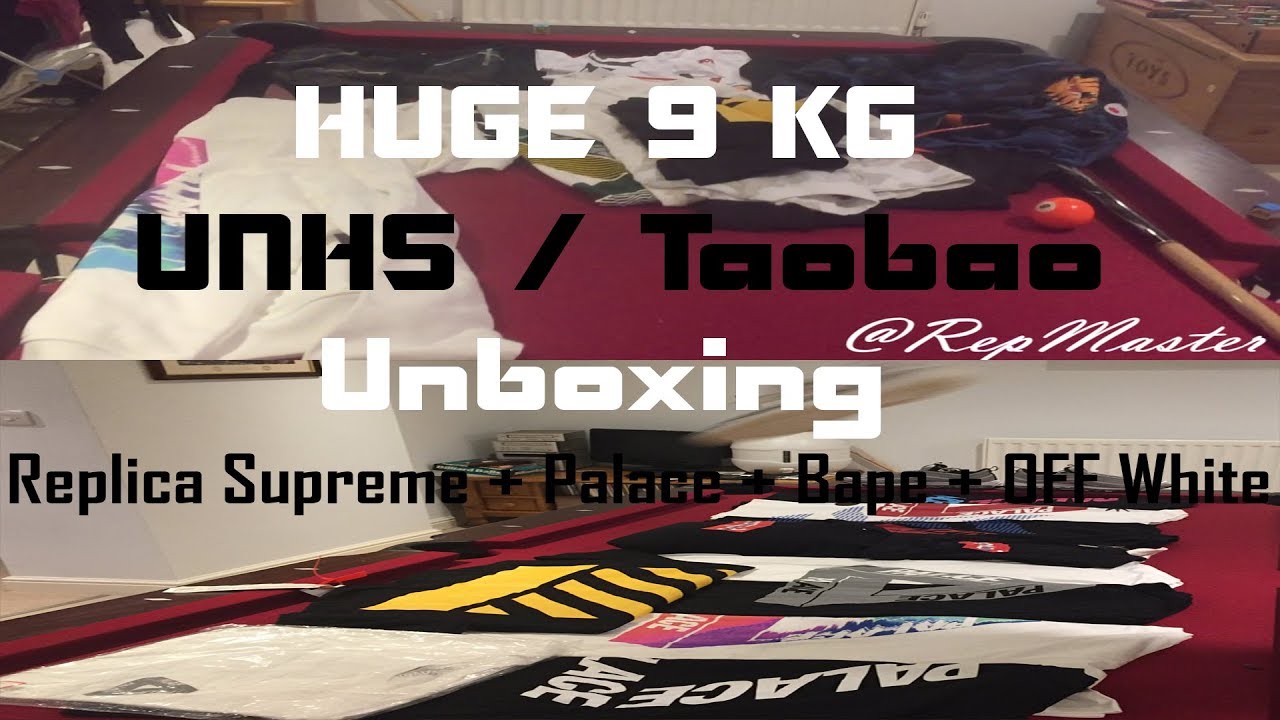 HUGE 9KG UNHS / Taobao Unboxing Order Haul - Replica Supreme Palace Bape Off-White (Union House)