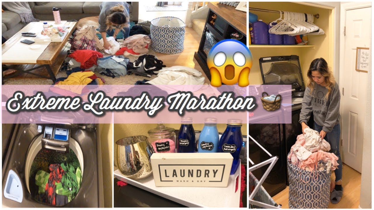 EXTREME LAUNDRY MARATHON // ULTIMATE LAUNDRY MOTIVATION 2020 // DAYS OF DOING LAUNDRY!!