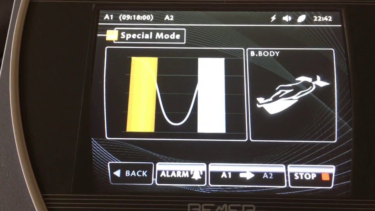 Setting up the sleep cycle on the BEMER Pro