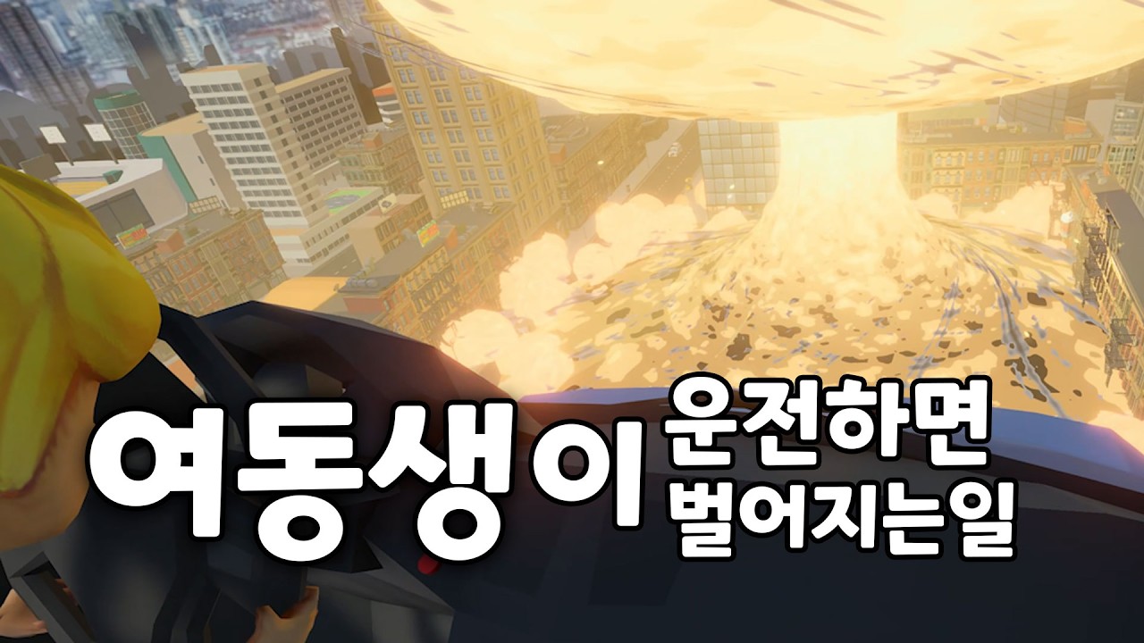 내가 직접 말로 여동생 운전 가르치기