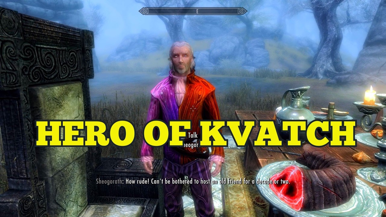 Now it all makes sense... This is the Hero of Kvatch in Skyrim