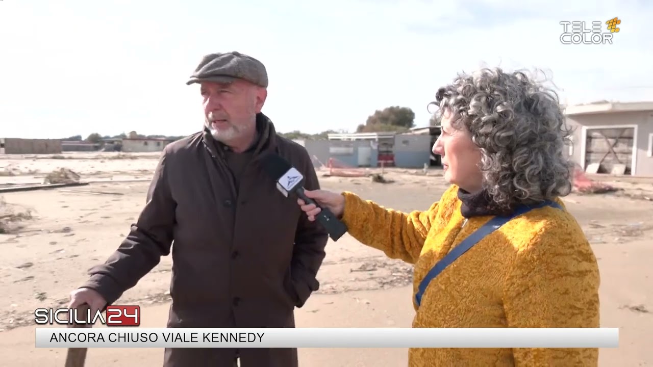 Viale Kennedy invaso dalla sabbia