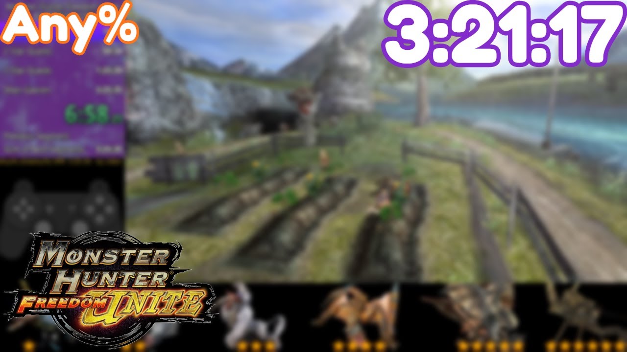 Monster Hunter Freedom Unite - Any% (Granny%) Speedrun - 3:21:17