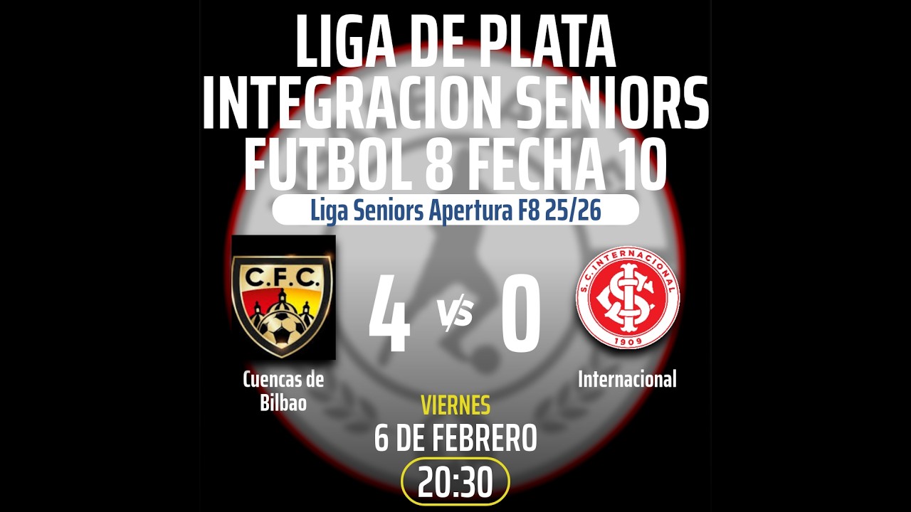 Liga de Plata Integracion Seniors Futbol 8 fecha 10 #CuencasvsInterrnacional