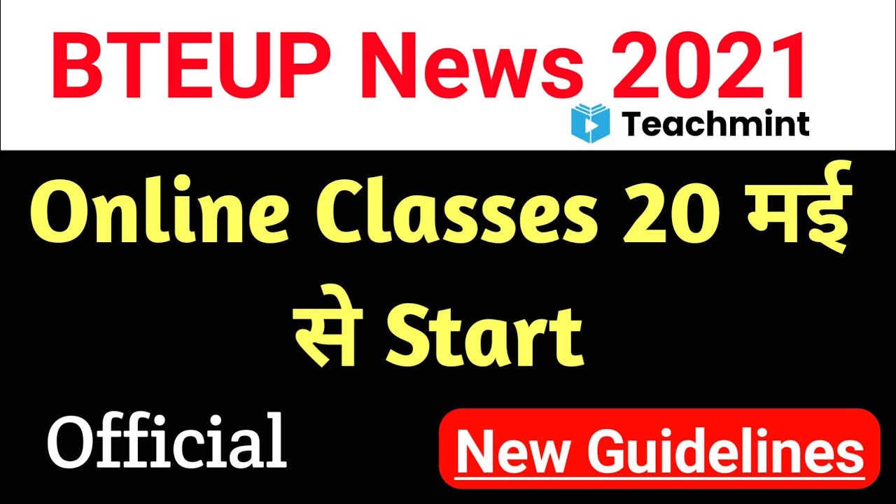 UP Polytechnic (BTEUP) Online Classes New Guidelines | BTEUP Latest News 2021 Today | Teachmint