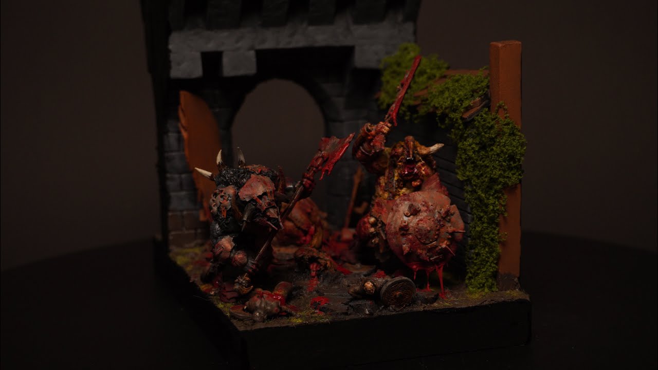 Blood on the Stronghold Walls – Minotaur Siege Diorama Build