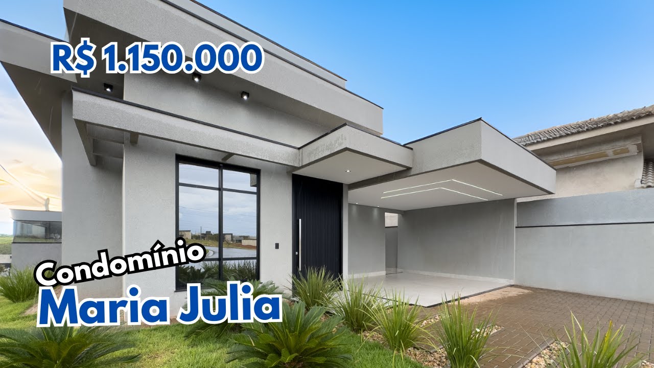 R$ 150.000,00 3 quartos, cozinha gourmet, piscina, espaço para escritório Condomínio Maria Julia