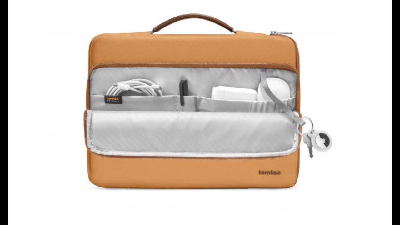 Review Tomtoc Defender-A14 Laptop Handbag MacBook 14-inch (Màu Vàng đồng)