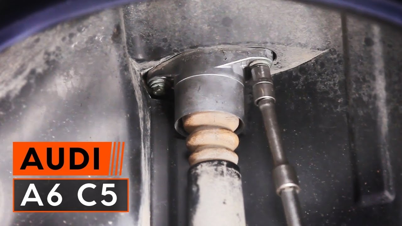 How to change rear strut mount on AUDI A6 C5 [TUTORIAL AUTODOC]