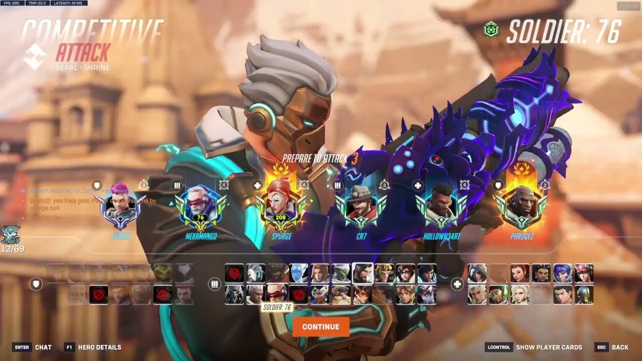POTG! IDDQD INSANE SOLDIER 76 + HANZO OVERWATCH 2 СЕЗОН 19 ГЕЙМПЛЕЙ