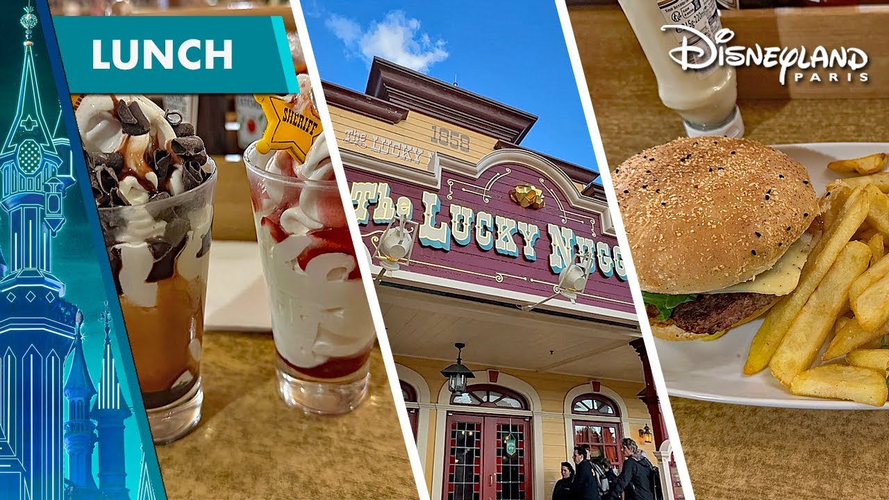 🍽️  Lunch at the Lucky Nugget Saloon in Frontierland at Disneyland Paris 2024