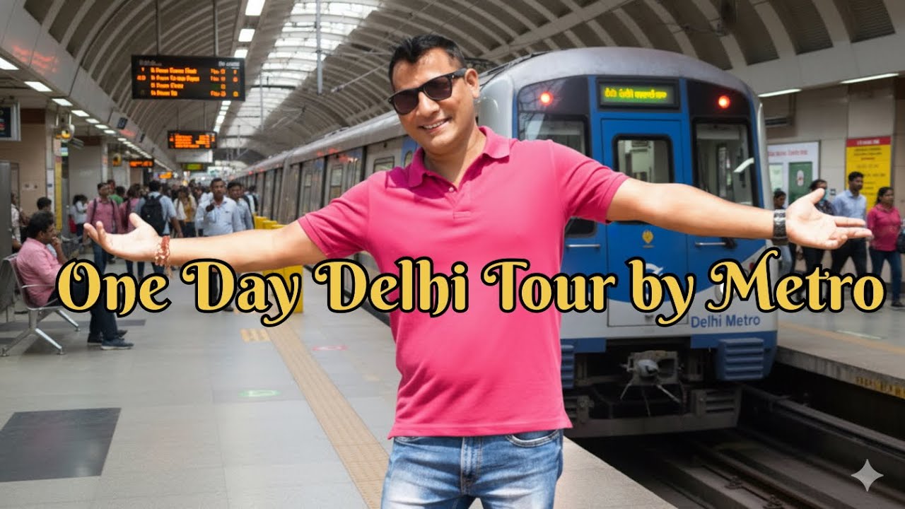 Delhi tour in one day by Delhi Metro  | Top 10 Famous Tourist Places Delhi ! 