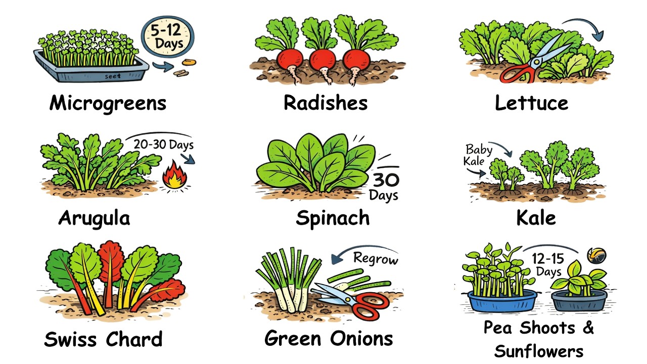 Every Fast Growing Vegetables Explained in 11 Minutes.