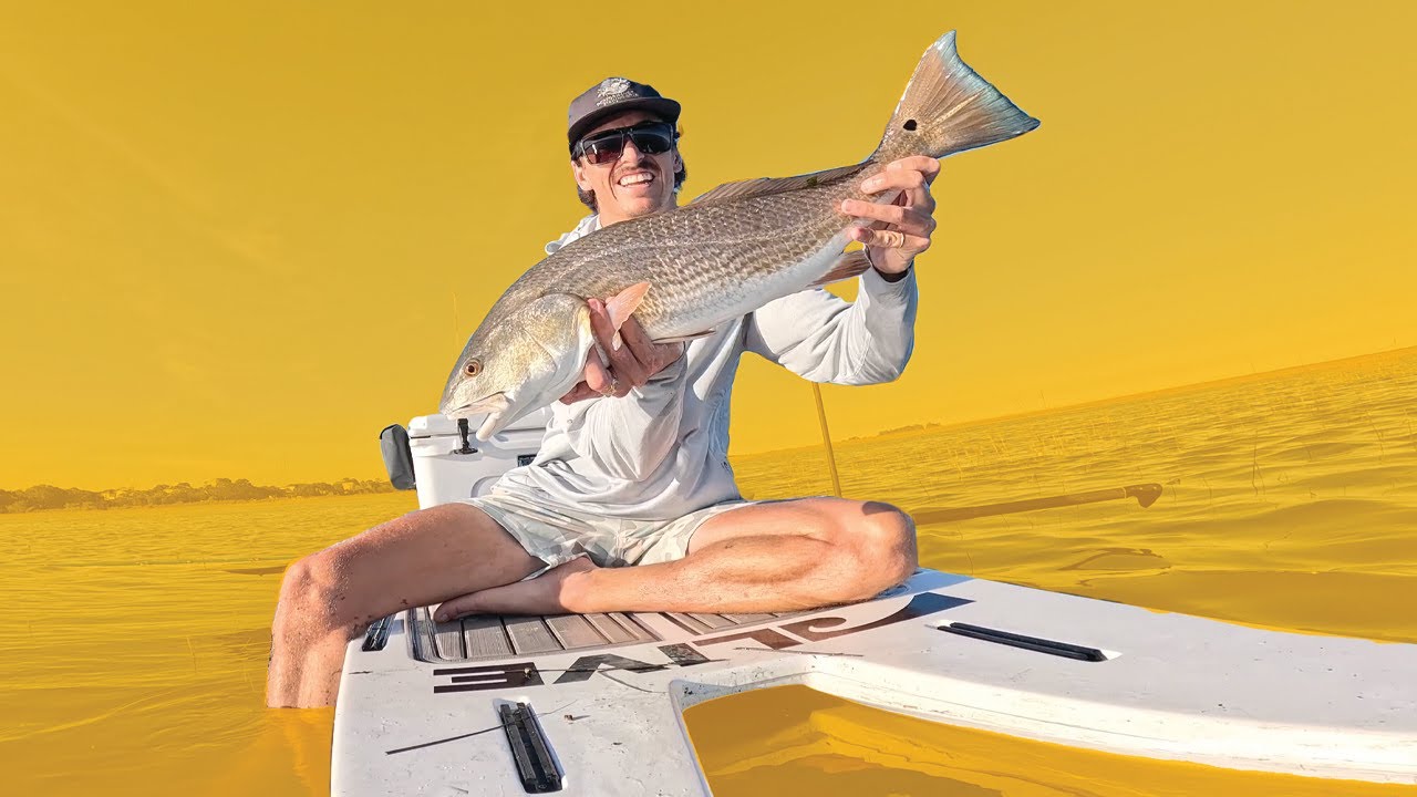 FLY FISHING FOR REDFISH FROM A PADDLE BOARD