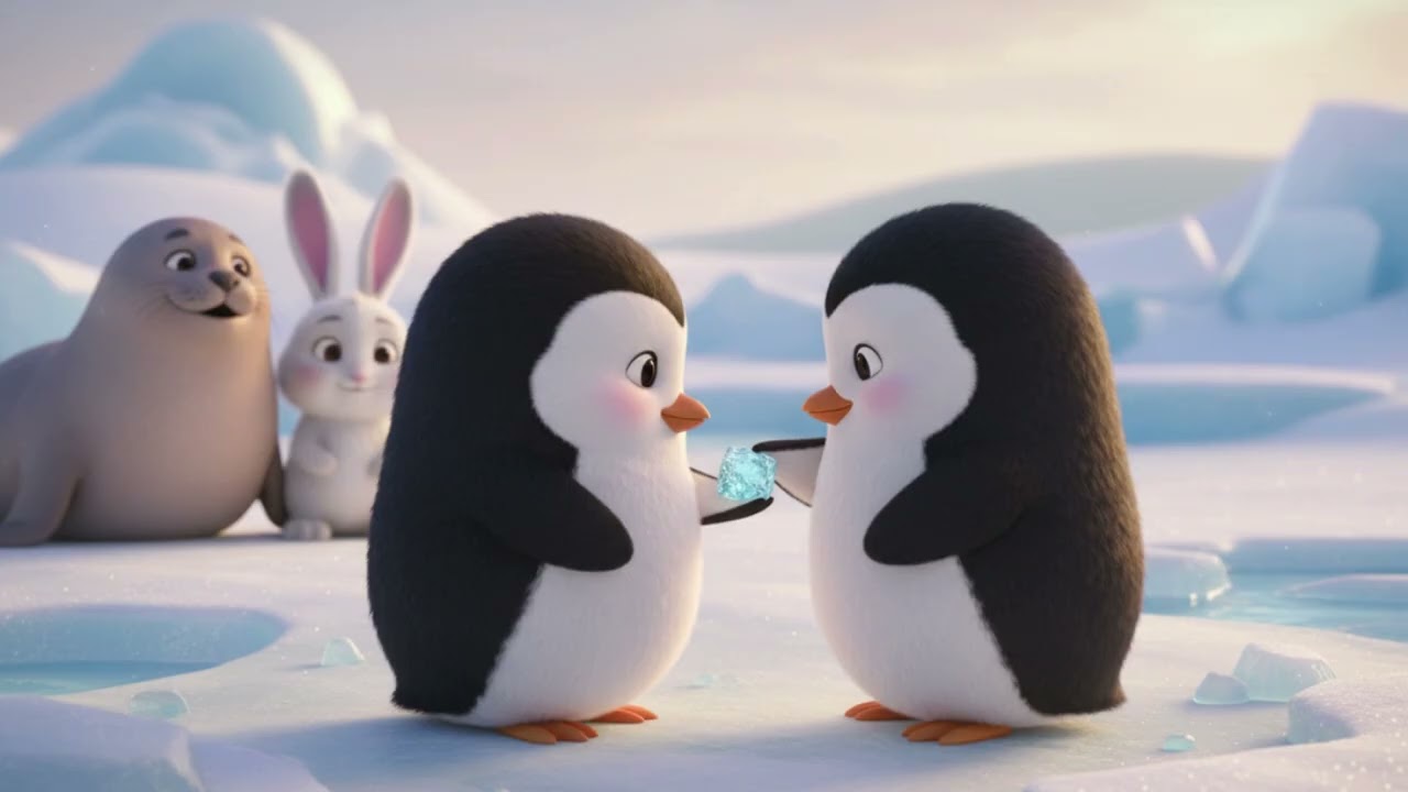 Gute Nacht Geschichte🐧❄️Pinguin Paul und das kleine Dankeschön🐧❄️