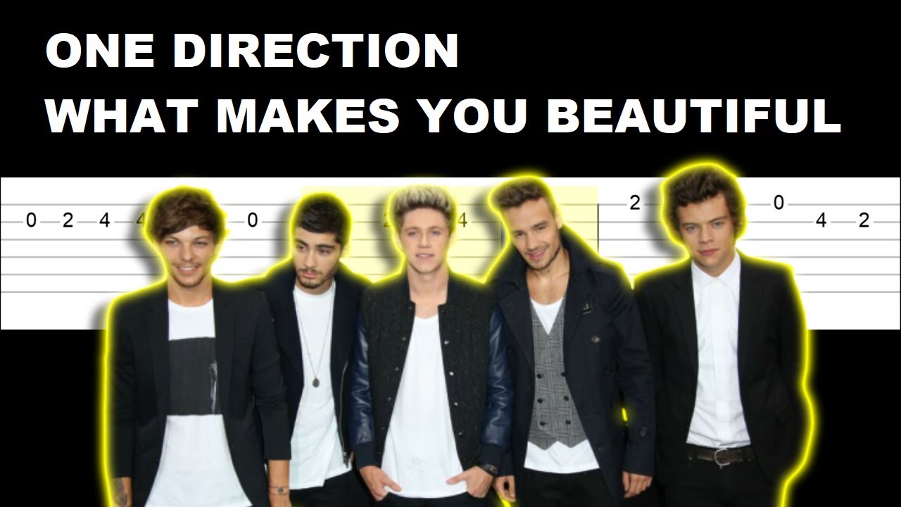 One Direction - What Makes You Beautiful (Easy Guitar Tabs Tutorial)