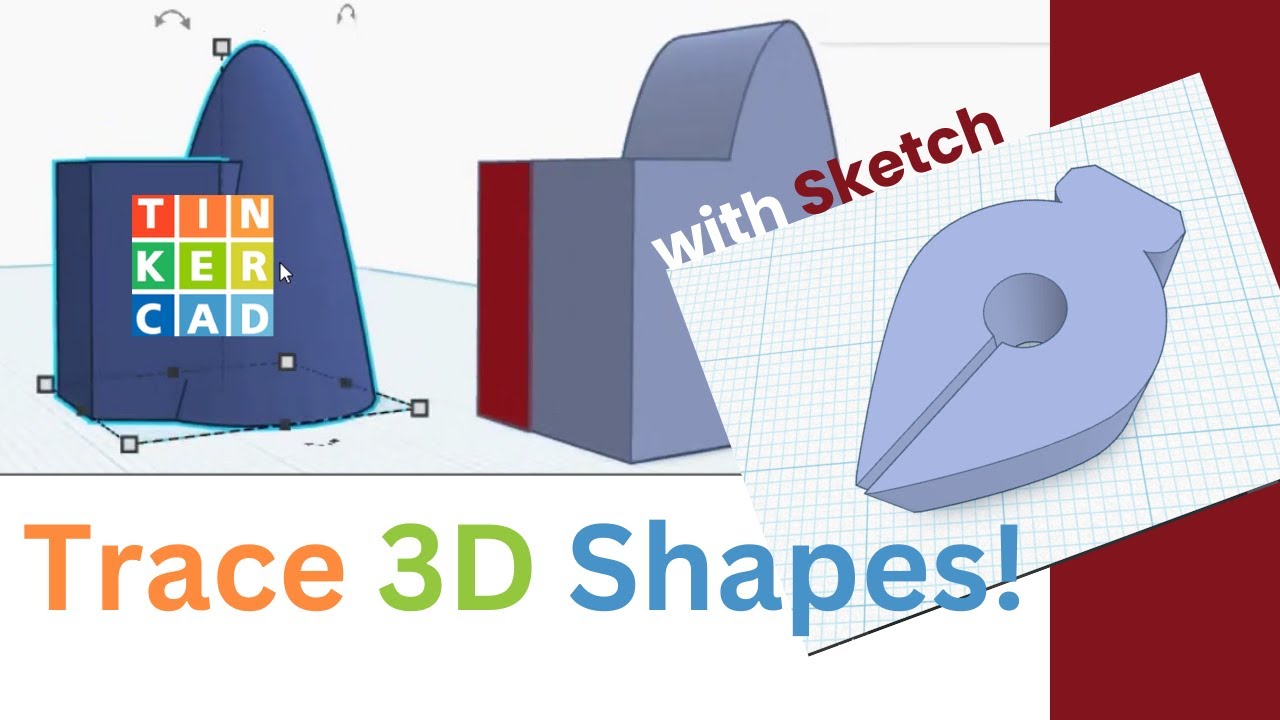 Новый трюк в инструменте эскизирования Tinkercad: обводка 3D-объектов!