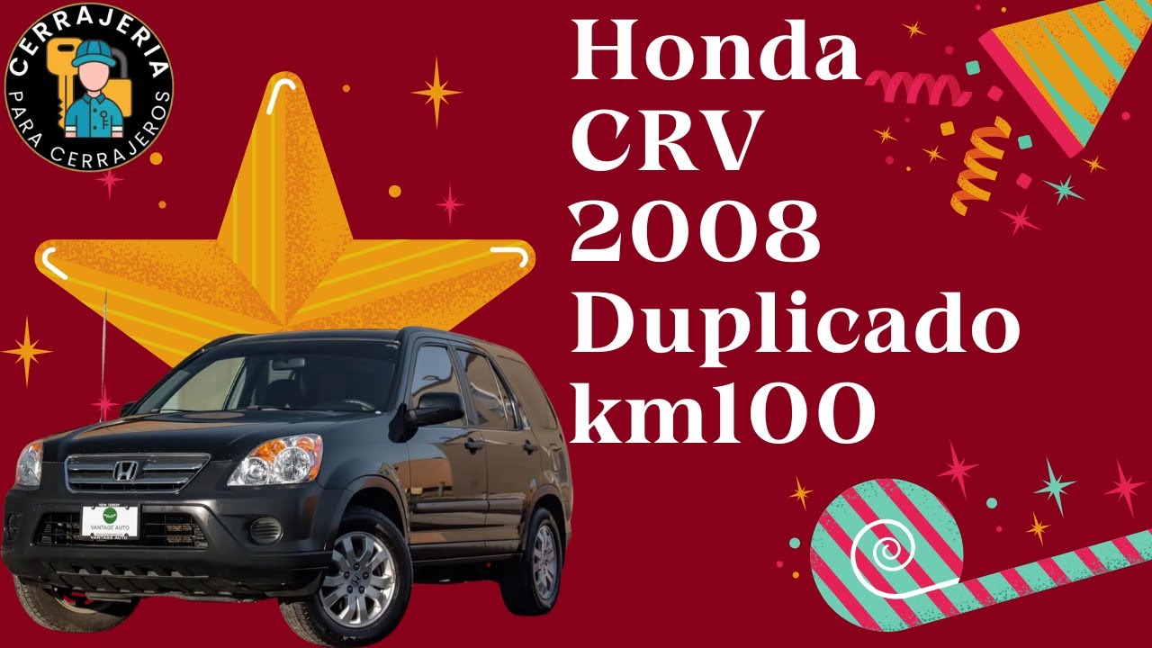 Duplicado de llave completa tipo navaja Honda CRV 2008 km100