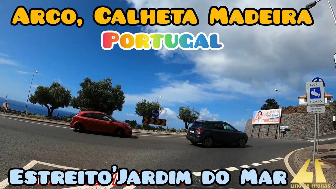 Rotunda do Arco da Calheta Até ao Jardim do Mar Estradas da Madeira Driving Carro Despique Popular
