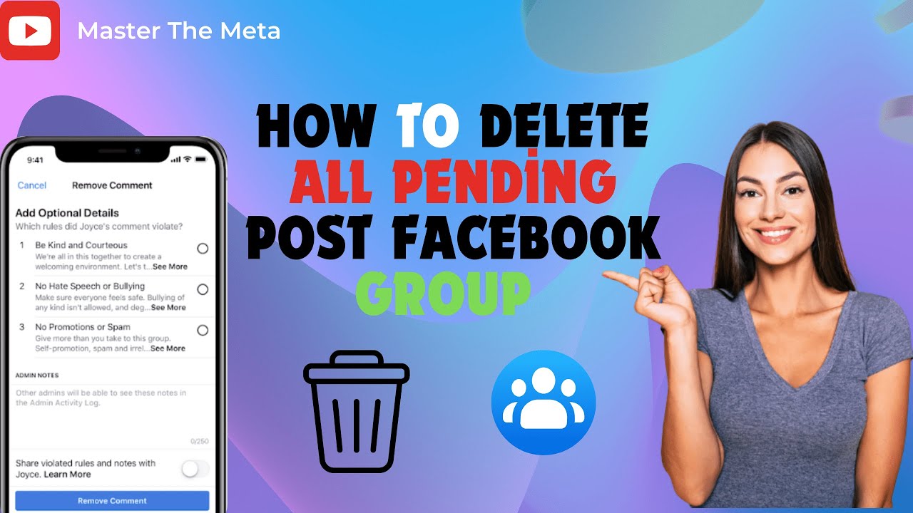 How To Delete All Pending Posts In  Facebook Group 2025