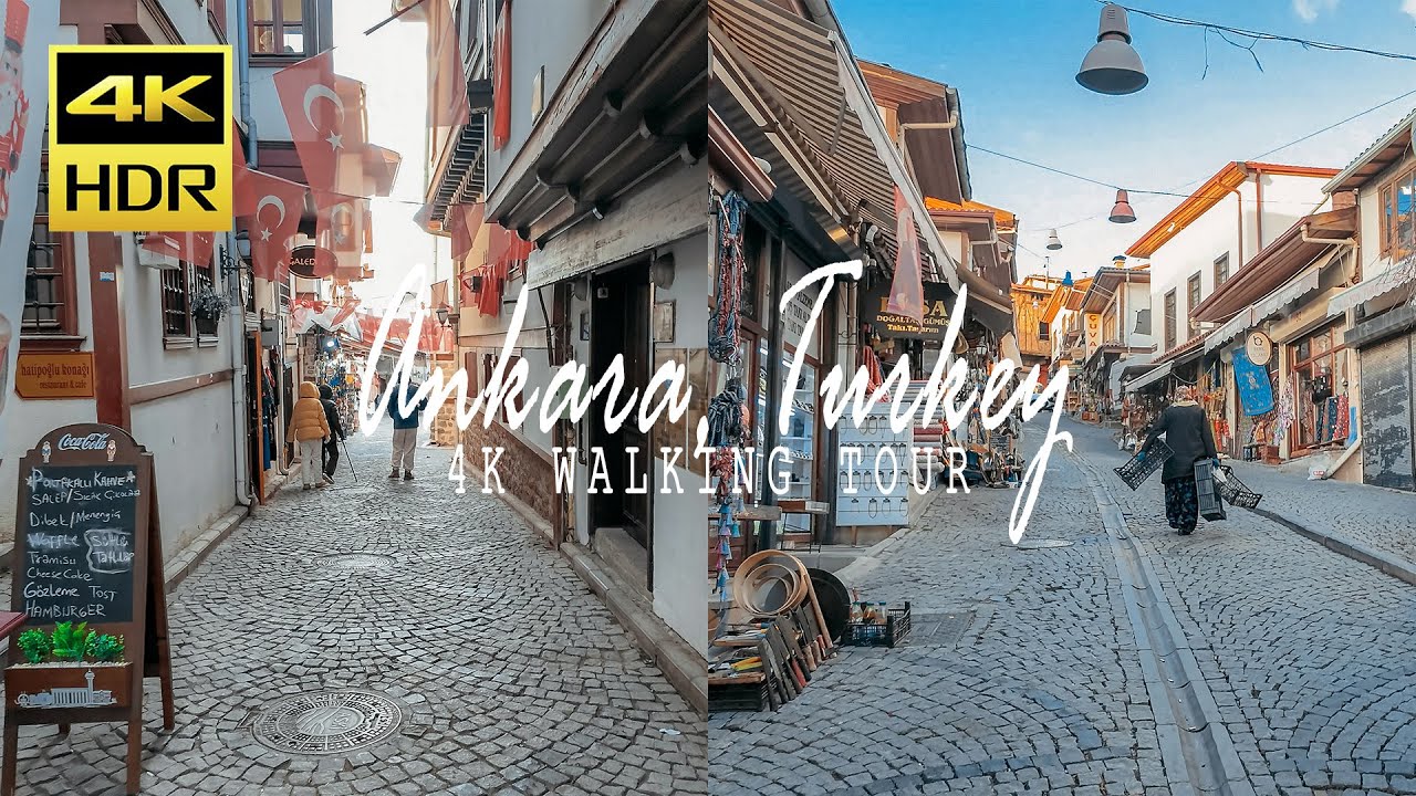 Walking Tour of Ankara Castle | Scenic Views of Ankara, Turkey [4K HDR] 🇹🇷