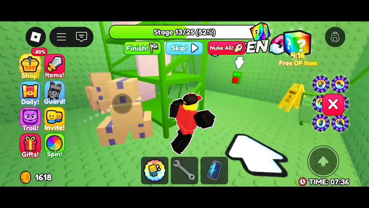 Playing green bean prison obby 