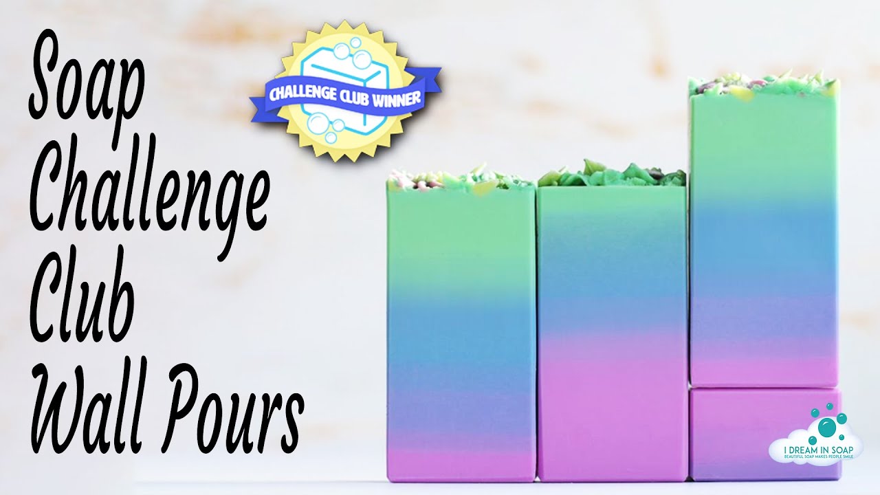 Soap Challenge Club January 2025 Wall Pours cold process soap - Winning Soap