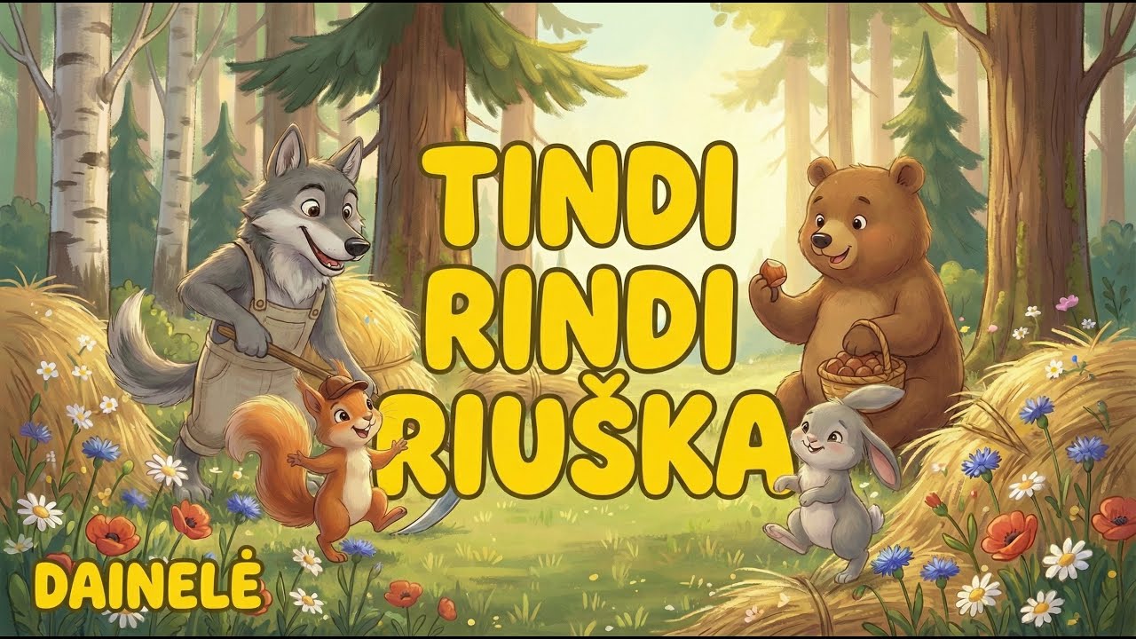 Tindi Rindi Riuška | Linksma Vaikiška Dainelė