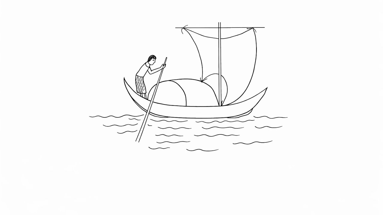 How to draw boat very easy #artvideo #youtube