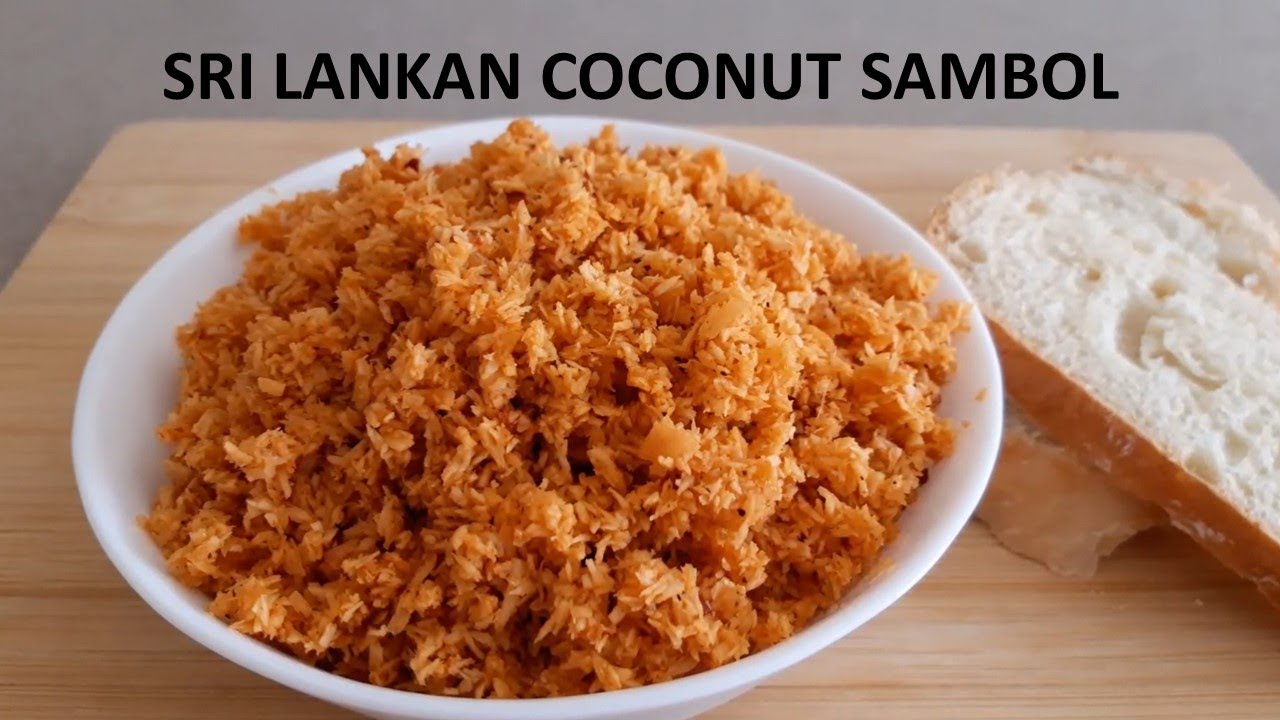 Pol sambol | පොල් සම්බෝල | Pol sambola with desiccated coconut | Pol sambola | Coconut sambol