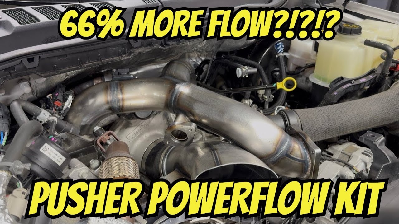 6.7 Powerstroke Pusher  Powerflow intake manifold kit install!!!